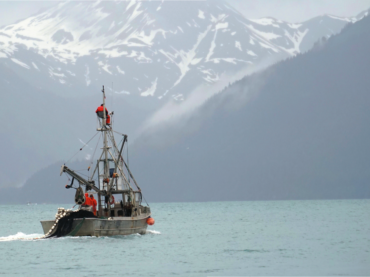 A fishing boat off the coast of Resurrection Bay in Alaska.