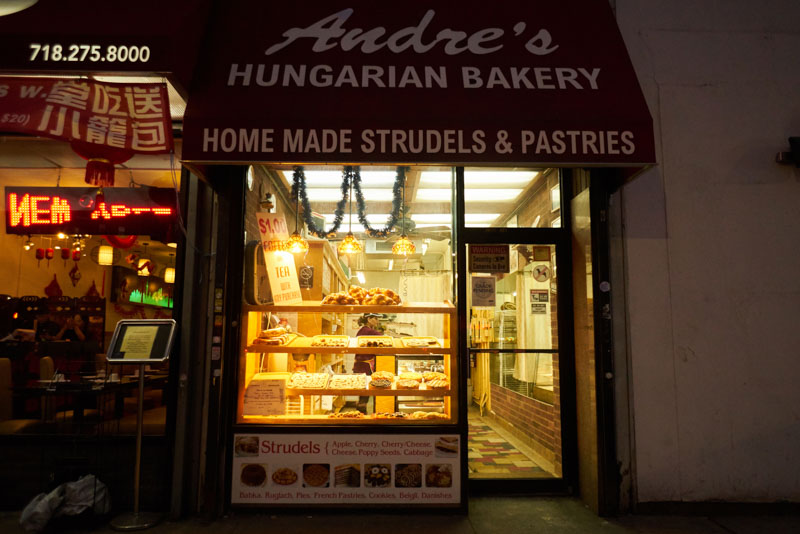 Andre's Hungarian Bakery in Forest Hill, Queens sells Eastern European pastries.