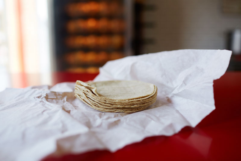 Locally made tortillas are used throughout Queens restaurants.