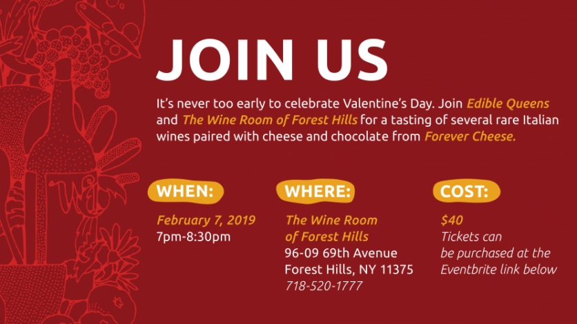 Wine, Cheese, and Chocolate Tasting Event at The Wine Room of Forest Hills.