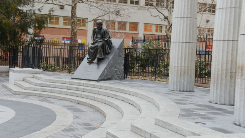 Athens Square Park in Astoria Queens.