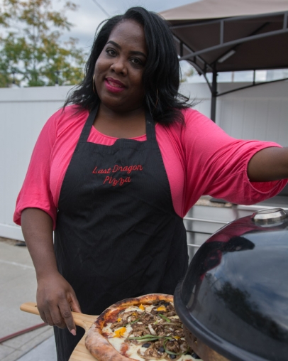 Nicole Russell owner of Last Dragon Pizza in Queens.