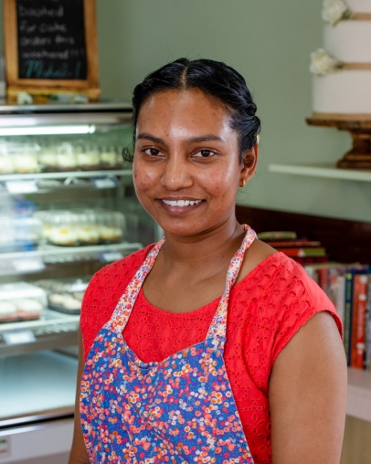 Sunita Shiwdin is the owner of Mahalo Bakery in Queens, New York.