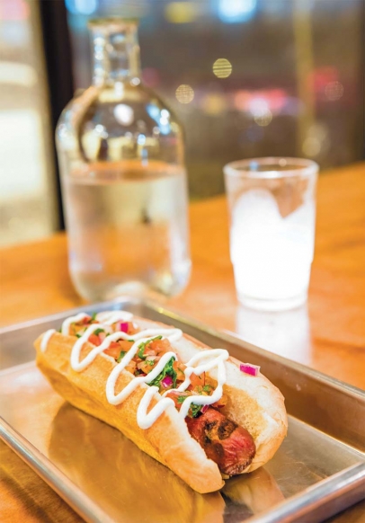 “el chapo” hot dog at Gordo's Cantina