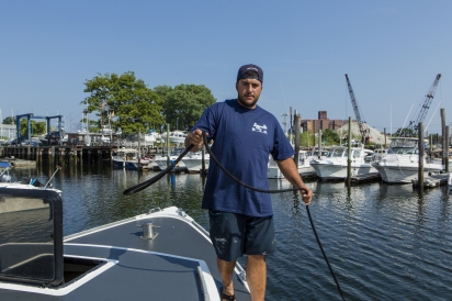 Pat Butera runs a charter fishing business called Forever Two Worlds in Rockaway, Queens.