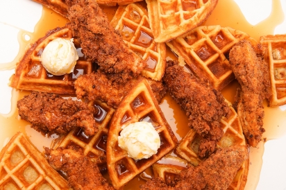 The Citi Field outpost of chicken and waffles purveyor Lil' Sweet Chick (co-owned by legendary rapper Nas) is the brand's first Queens location. 