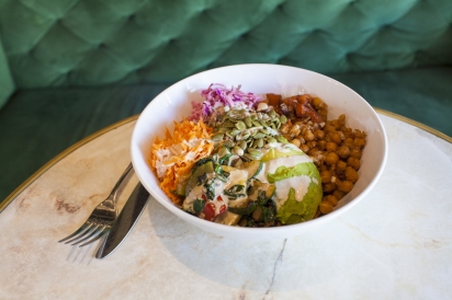 The Earth Bowl is one of the vegan treats available at Monika’s Café Bar.