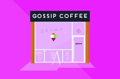 Gossip Coffee in Astoria, Queens.