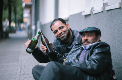 In Berlin, bottle hunters earn eight cents per bottle.