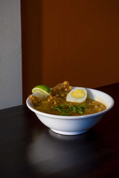 Mohinga, “the number one” most popular Burmese dish—a fish noodle soup at Asia Bowl in Forest Hills, Queens.