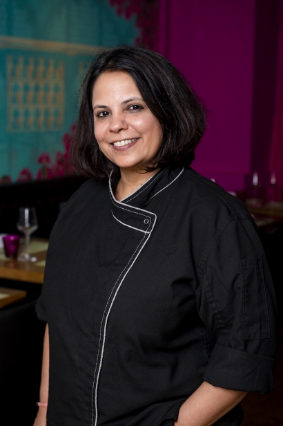 Chef Surbhi Sahni in her Manhattan restaurant.