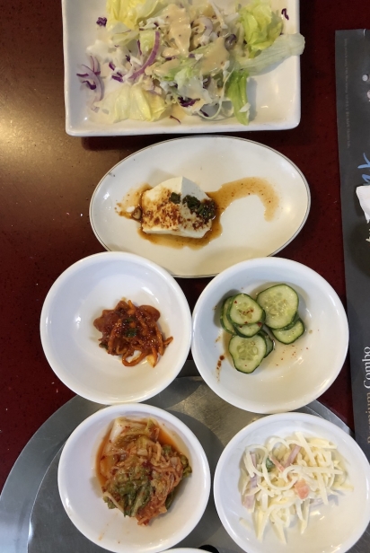 Side dishes at San-soo-kap-san.