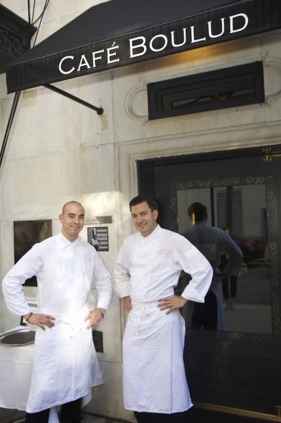 César Gutiérrez with Aaron Bludorn, Executive Chef at Café Boulud.