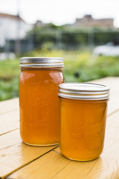 Honey made on the farm at Edgemere Farms in Rockaway, Queens.