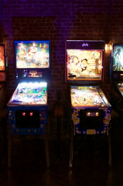 Pinball machines at Solid State Pub in Woodside, Queens.