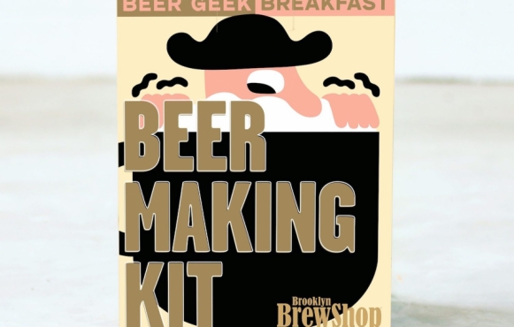 Beer Geek Breakfast Stout Kit by Brooklyn Brew Shop and Mikkeller Brewing for a holiday gift.