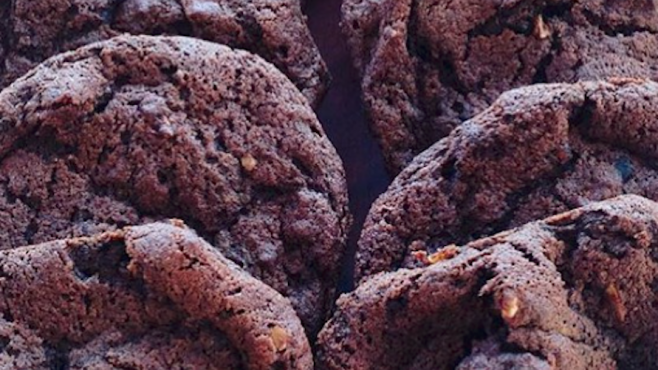 Dark Chocolate Buckwheat Cookies by cookbook author Sarah Owens